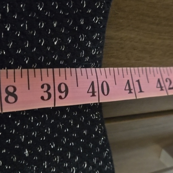 Zara-Knit Gold Metallic Thread Longline Open Front Cardigan Sweater-Size S - Picture 11 of 17